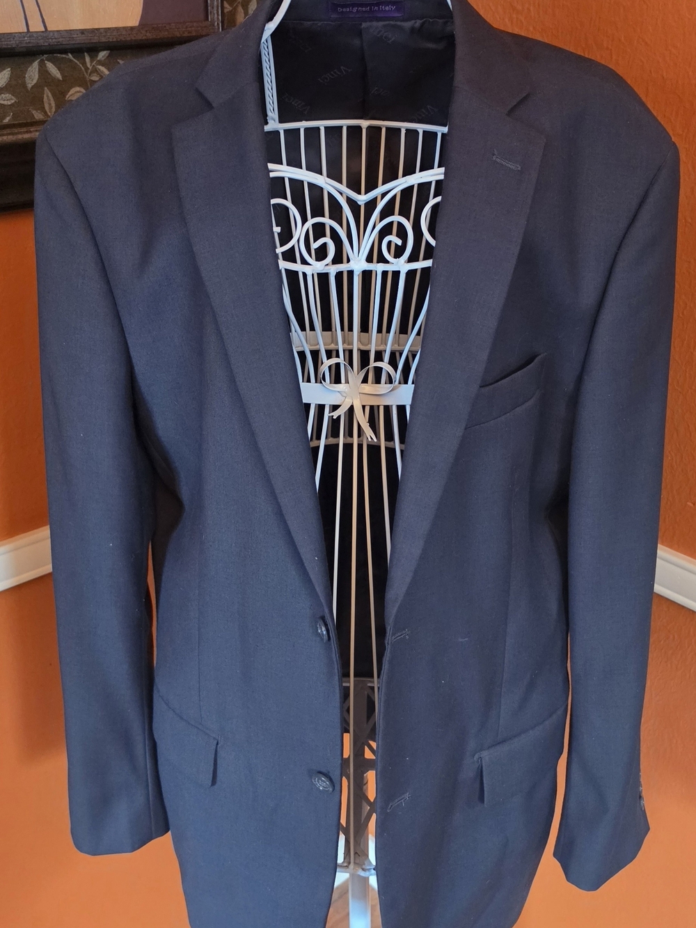Men's Dark Blue Notch Lapel Sport Coat